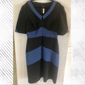 Stop Staring! Black & Blue Pin Up Dress in 3x